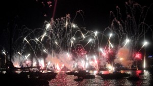 lerins abbey boat fireworks