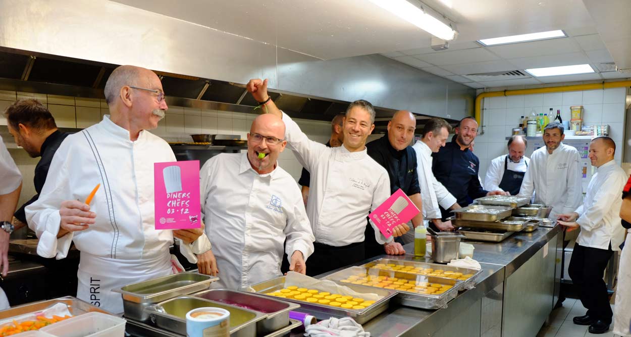 diners de chefs restos du coeur 2015