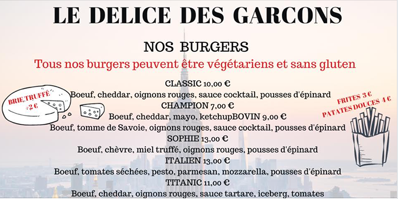 délice garçons délicieux burgers originaux