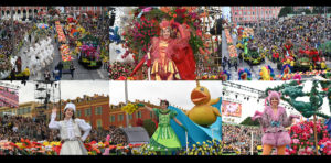bataille fleurs embaument le carnaval nice roi animaux