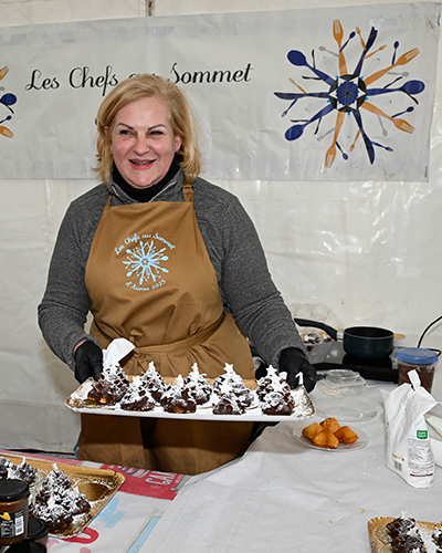 chefs sommet auron toques brûlées enflamment pistes