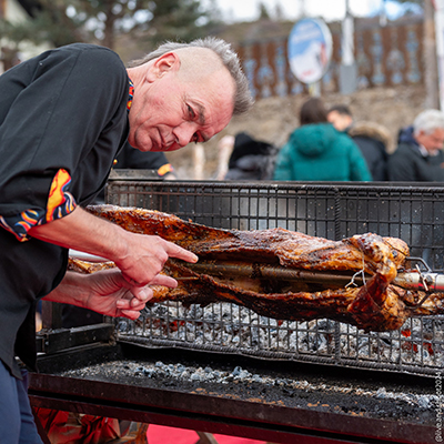 chefs sommet auron toques brûlées enflamment pistes