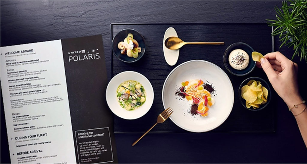 united airlines expérience culinaire 