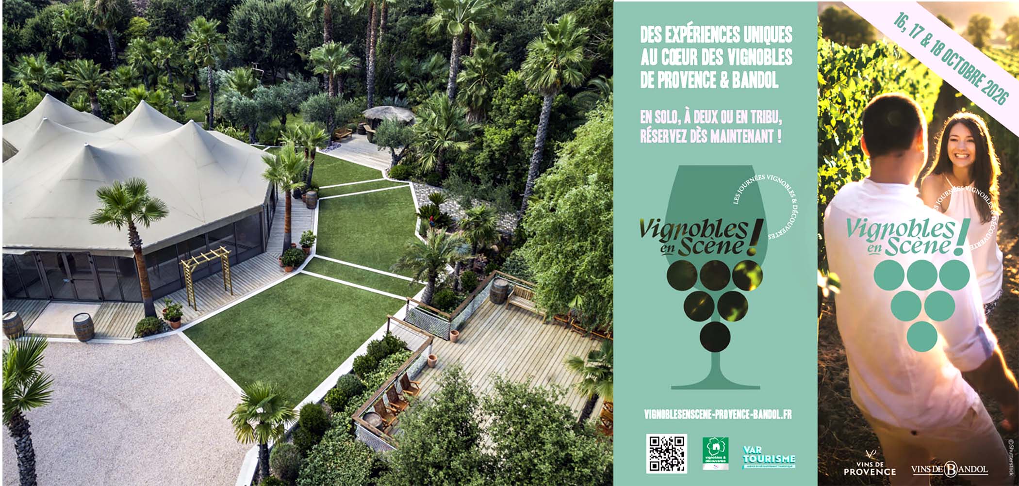 banquet tropicana flore vignobles scène